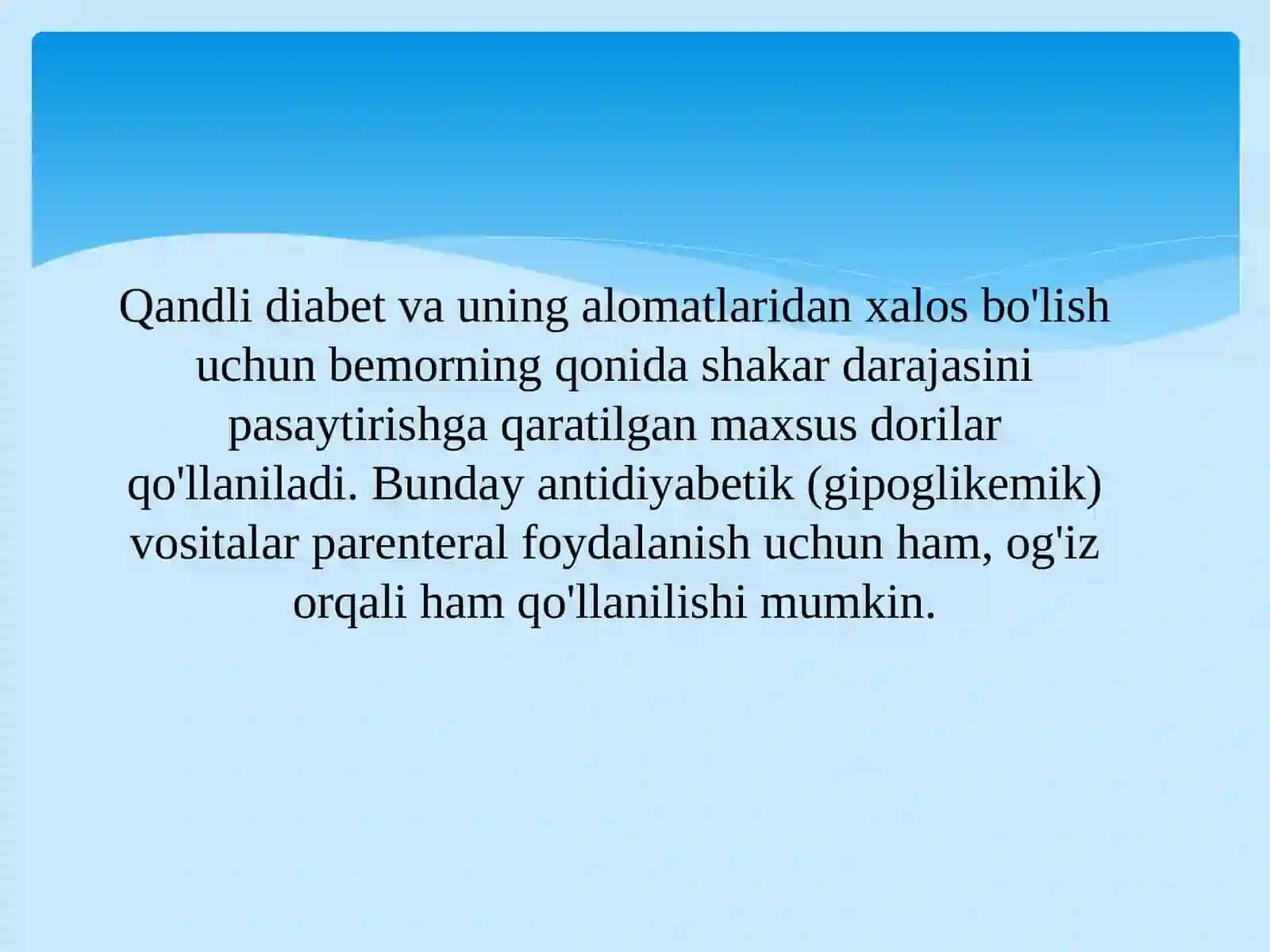 Gipoglikemik dori vositalari 2