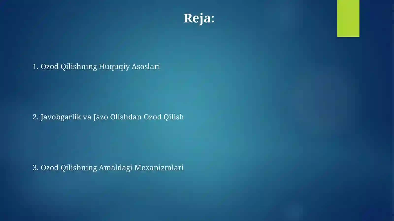 Javobgarlik va jazodan ozod qilish 2