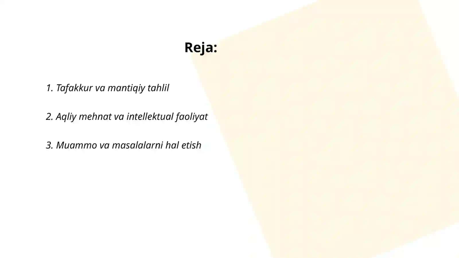Tafakkur va mantiqiy tahlil 2