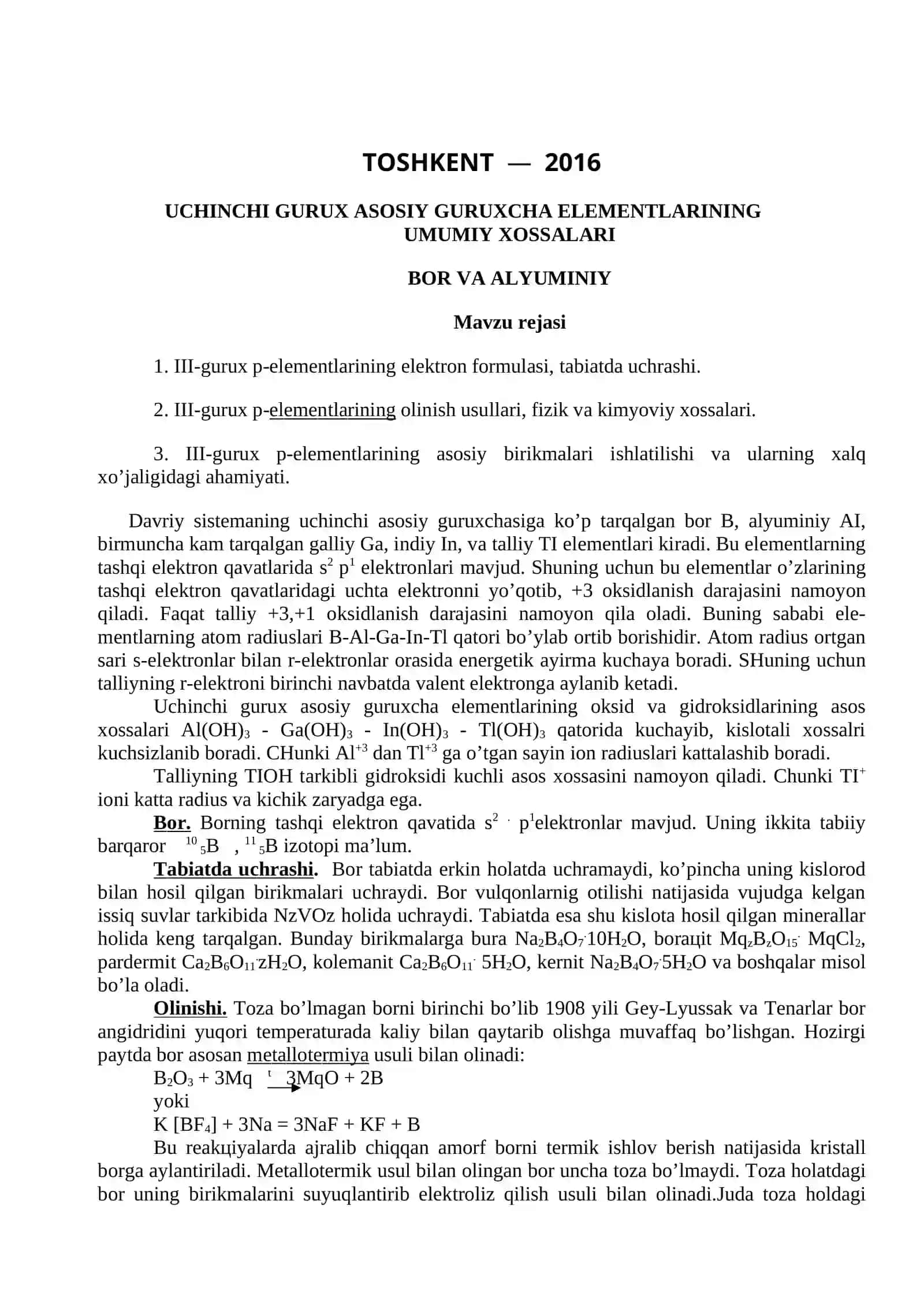 III-guruх p-elеmеntlаrining аsоsiy birikmаlаri ishlаtilishi 2