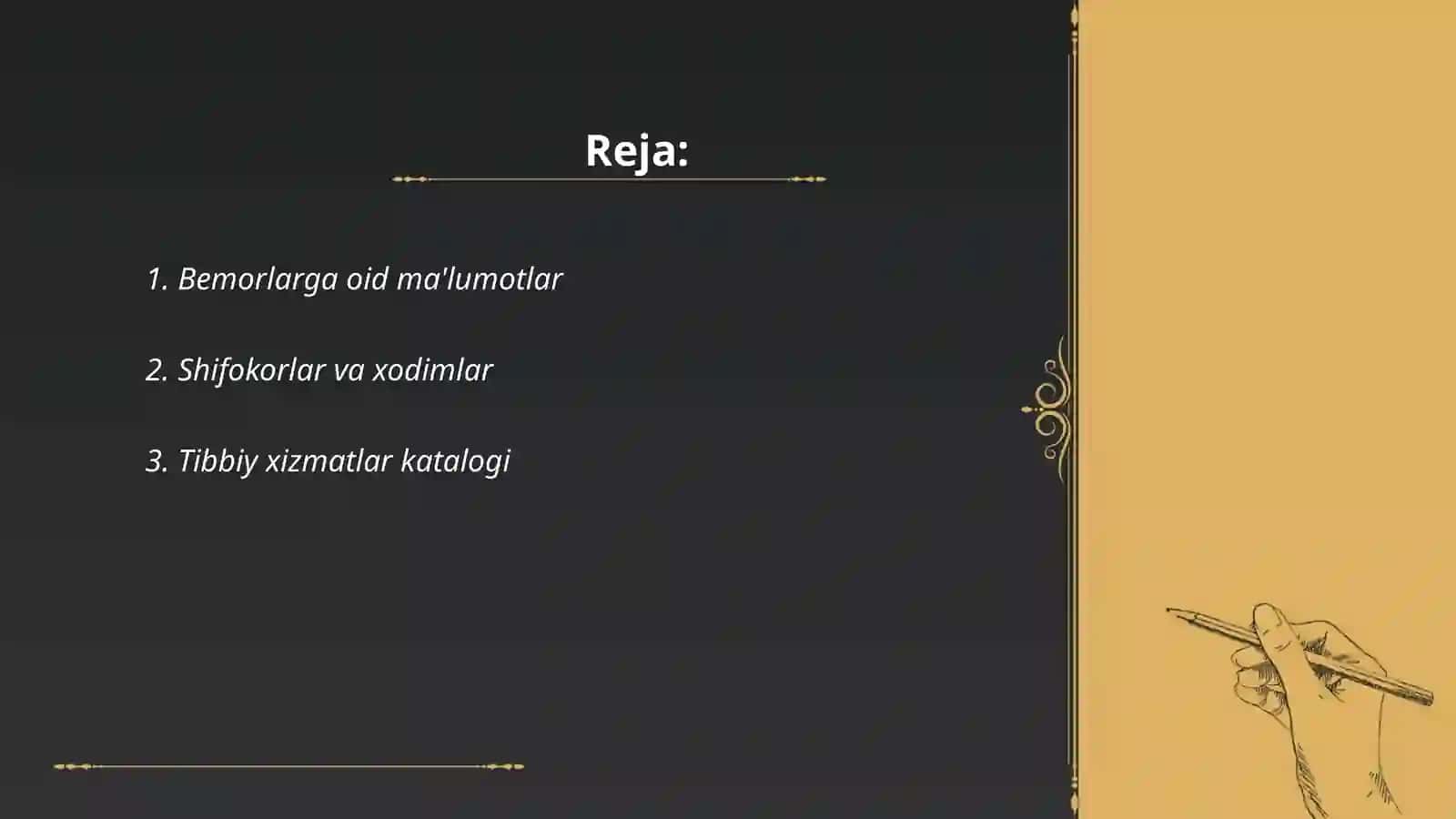 Bemorlarga oid ma'lumotlar 2