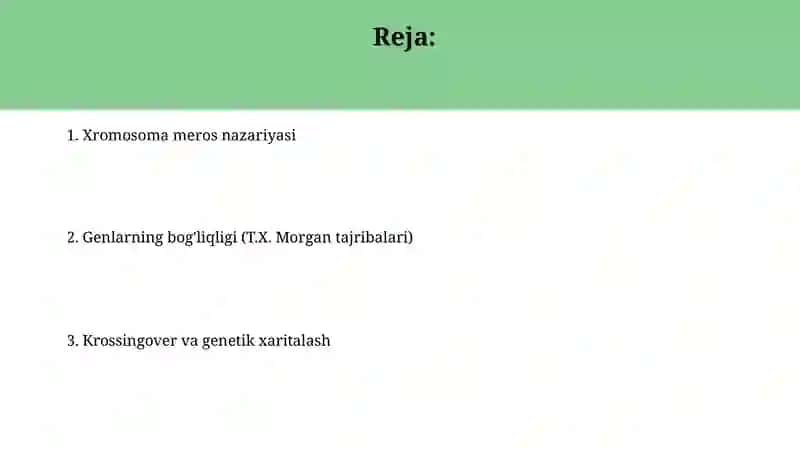 Xromosoma meros nazariyasi 2