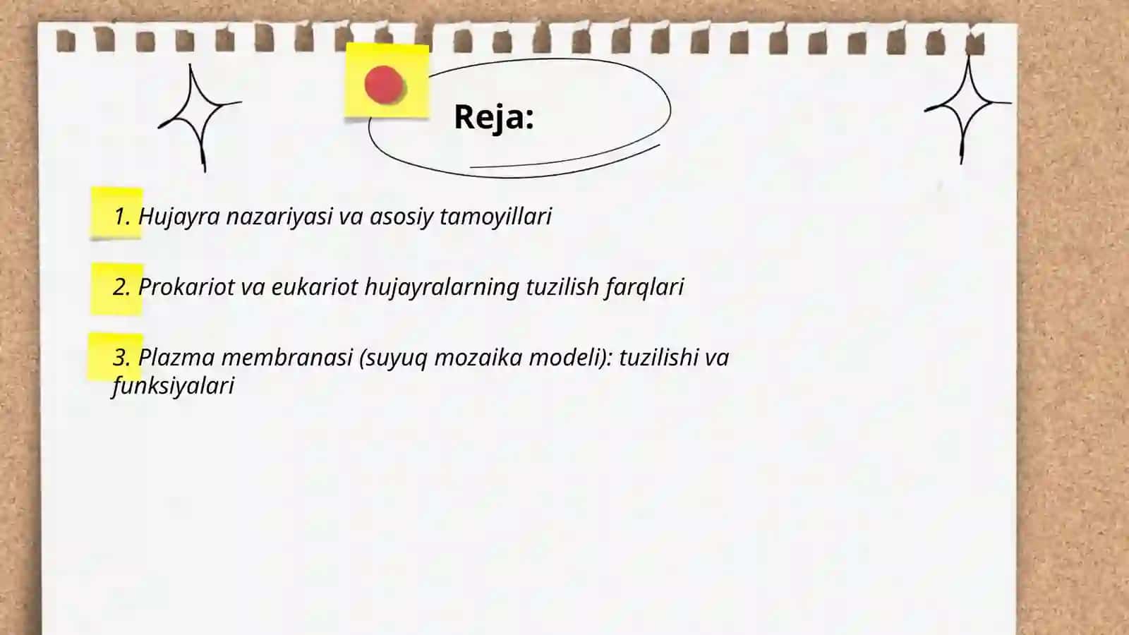 Hujayra va uning tuzilishi 2