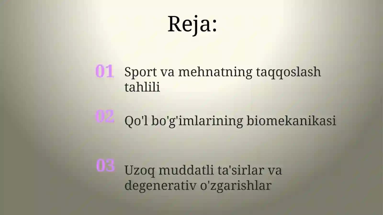 Qoʻ lsuyaklari birlashmalari rivojlanishi 2