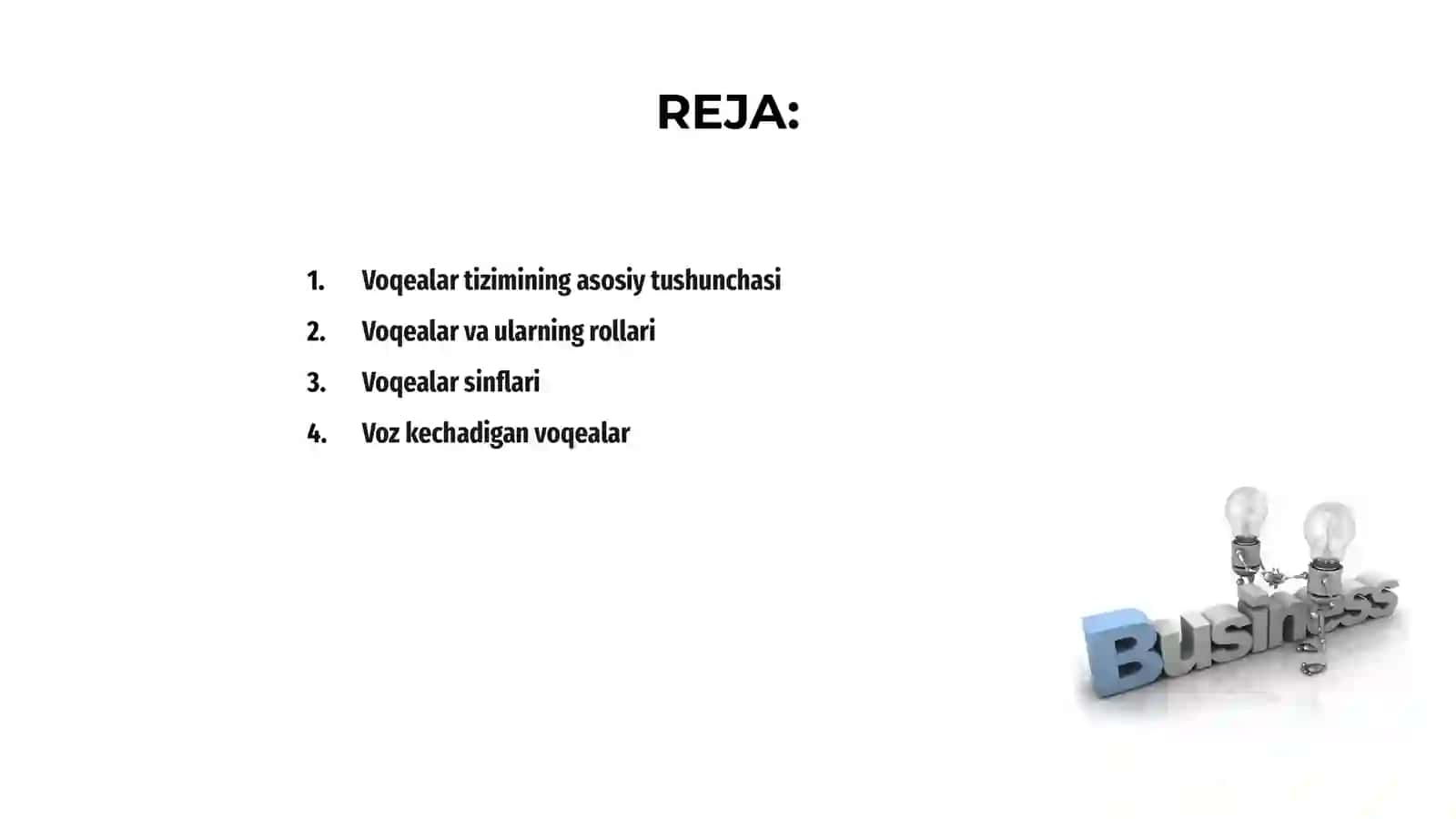 Voqealar tizimi 2