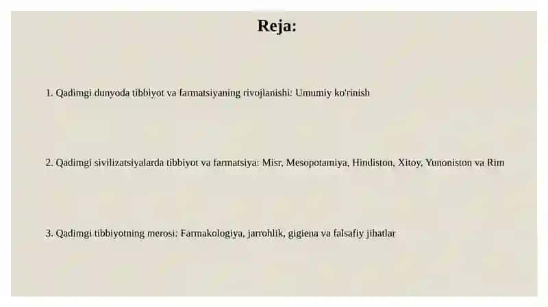 Qadimgi Sivilizatsiyalarda Tibbiyot 2