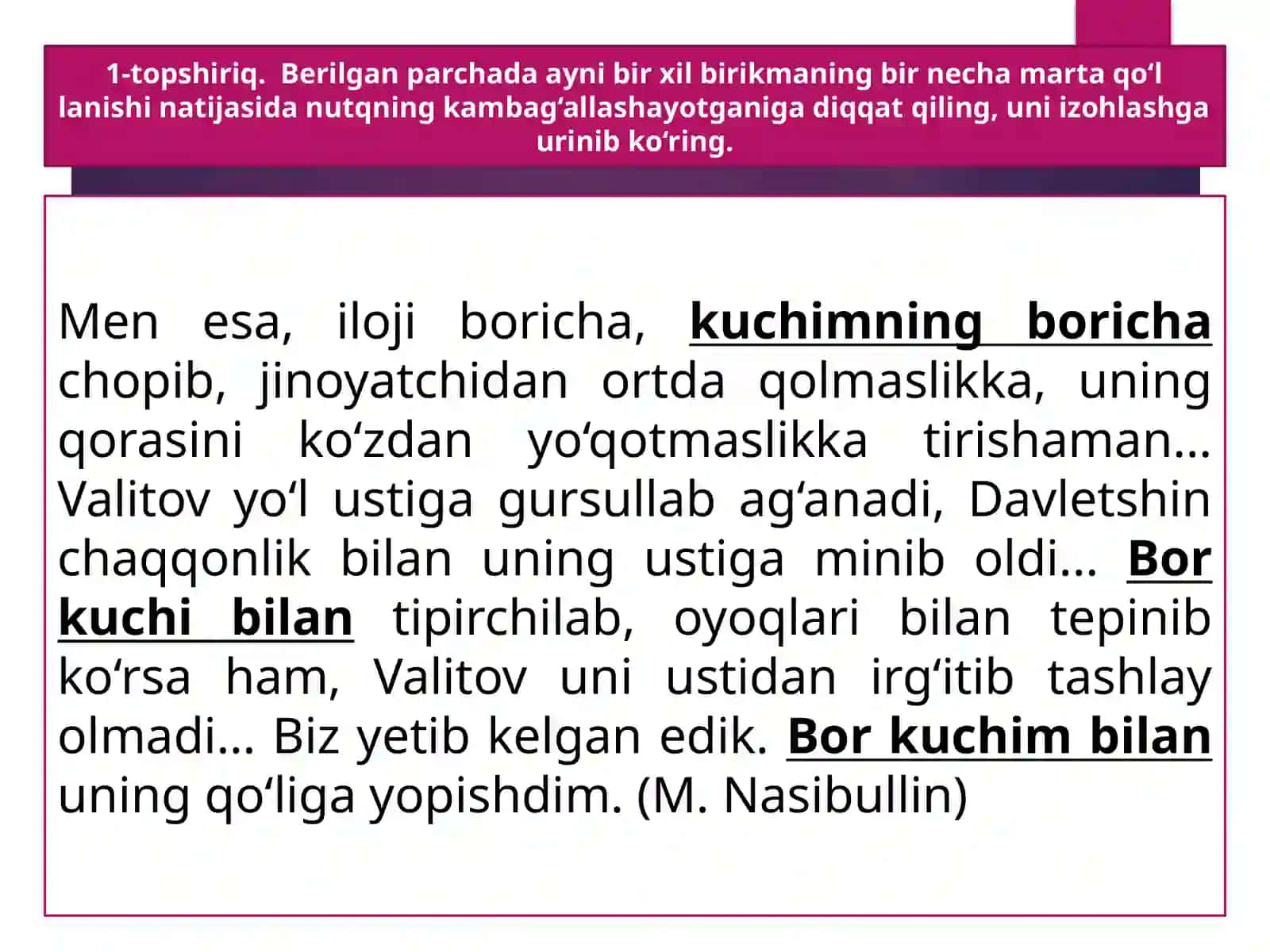 NUTQNING BOYLIGI 2