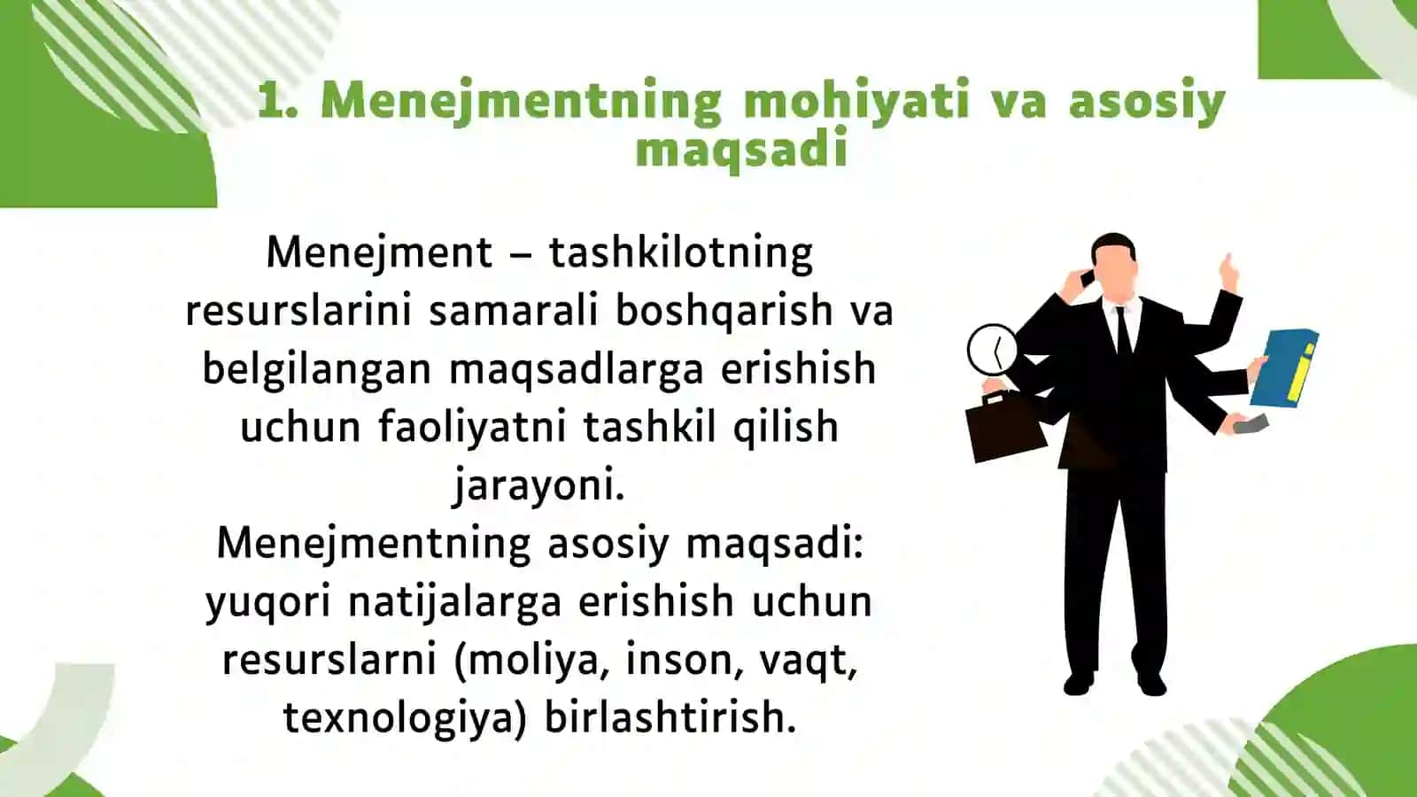 MENEJMENTNING VAZIFALARI 2
