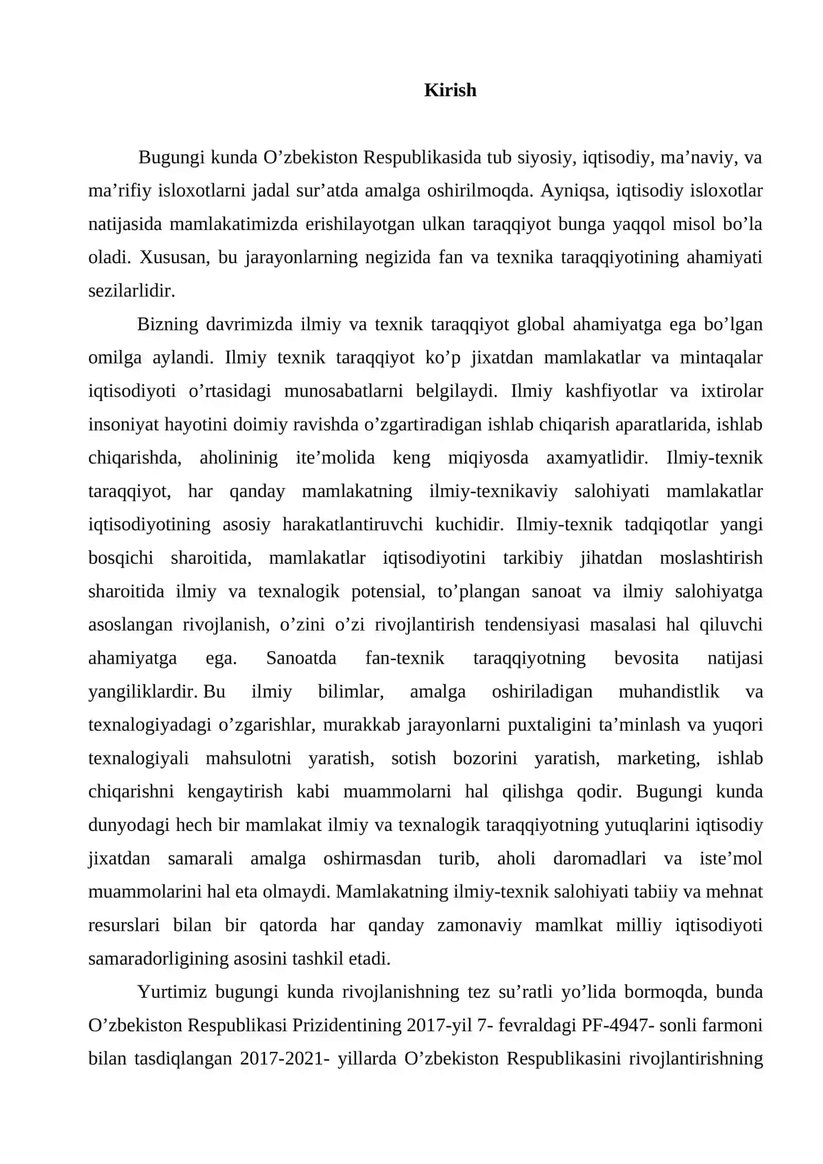 SANOATDA FAN-TEXNIKA TARAQQIYOTI 2