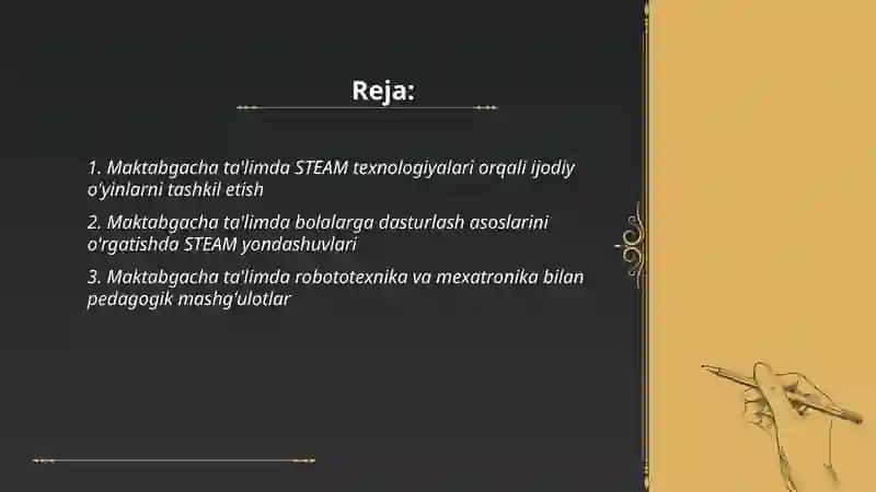 Maktabgacha ta'limda STEAM texnologiyasini qo'llash 2
