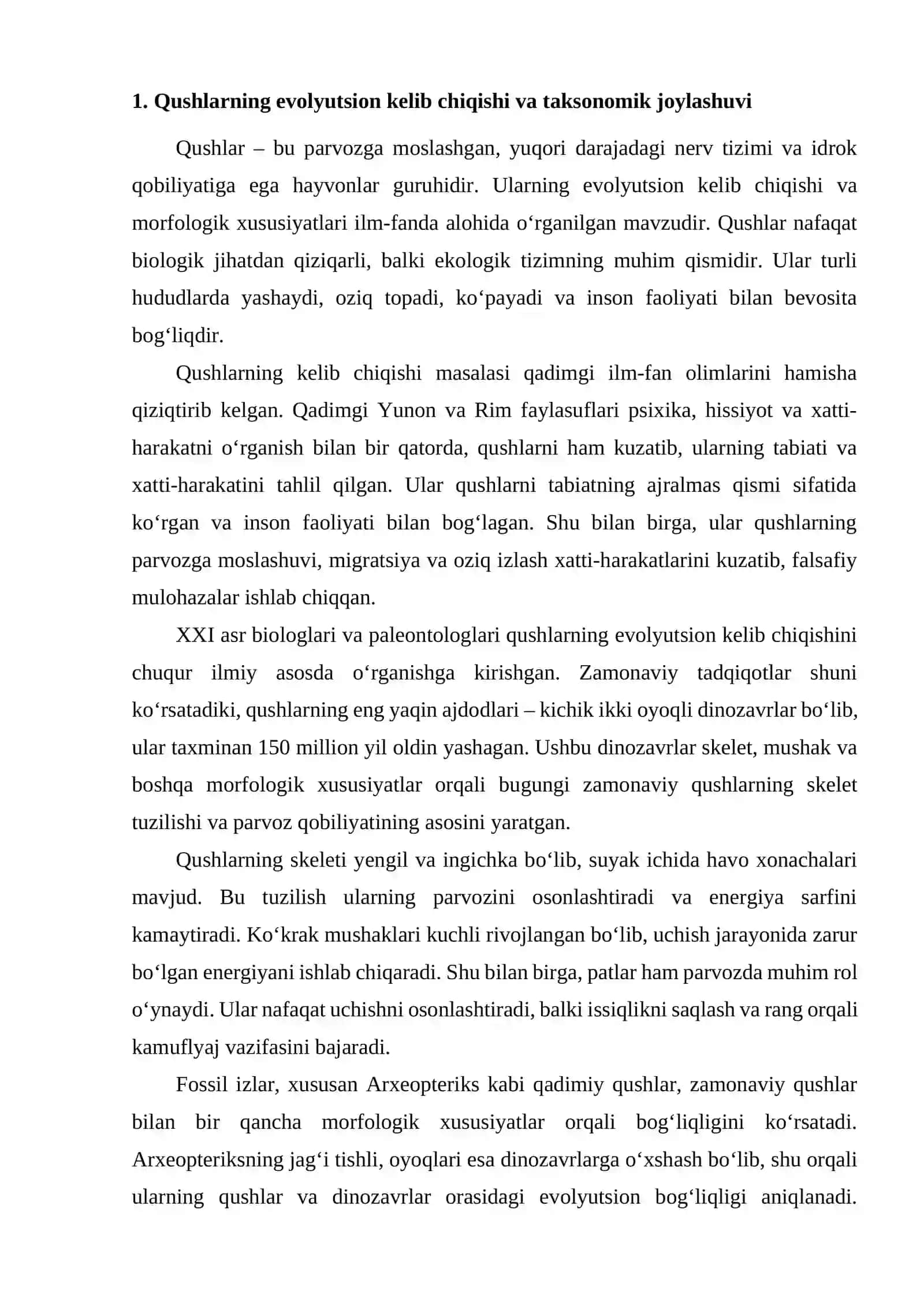 QUSHLARNING KELIB CHIQISHI 2
