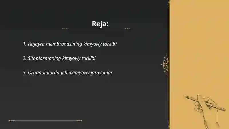 Hujayraning kimyoviy tarkibi 2
