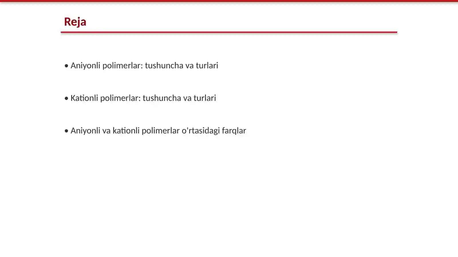 Polimerlar va ularning xususiyatlari 2