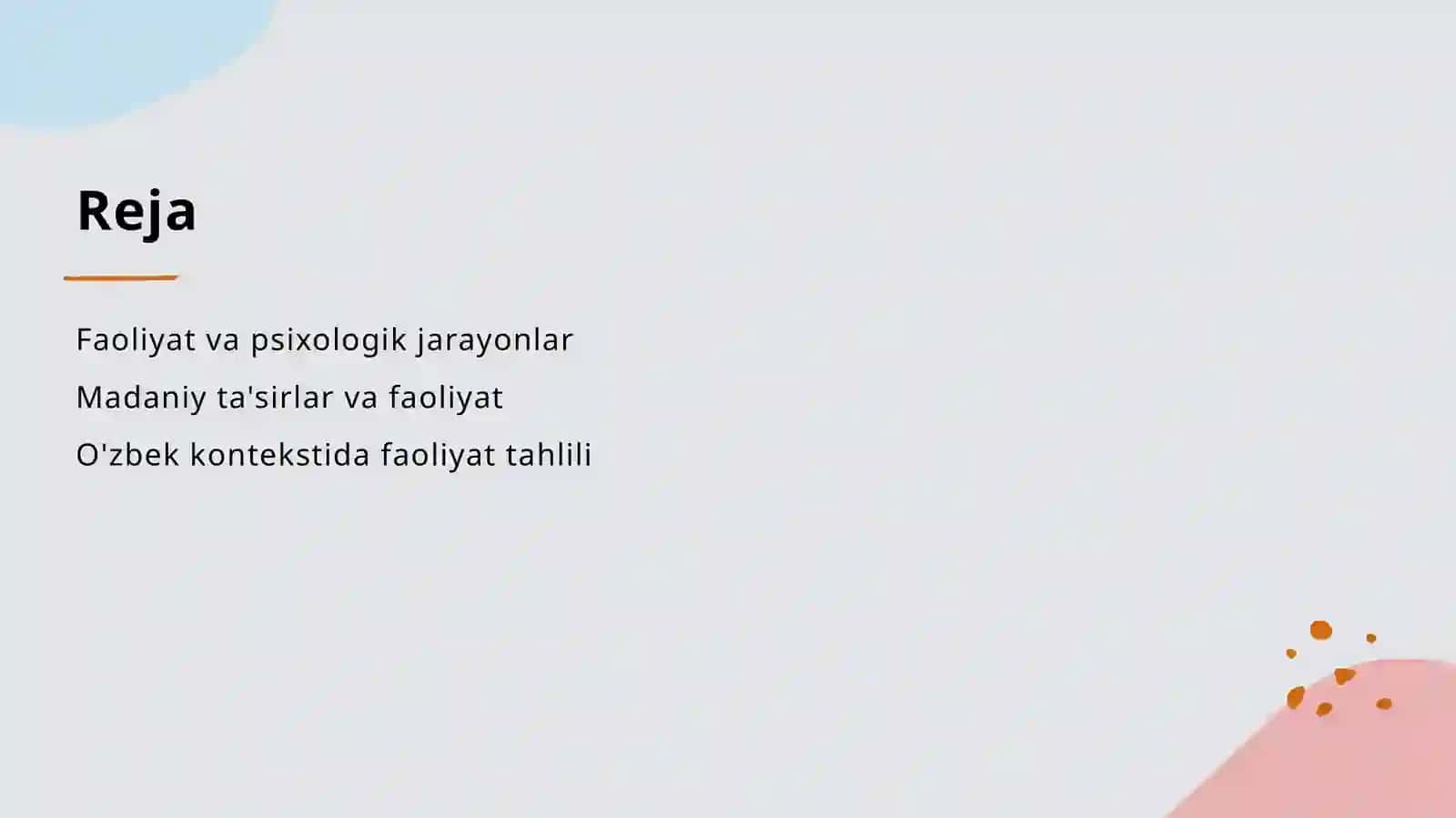 Faoliyatning psixologik tahlili 2