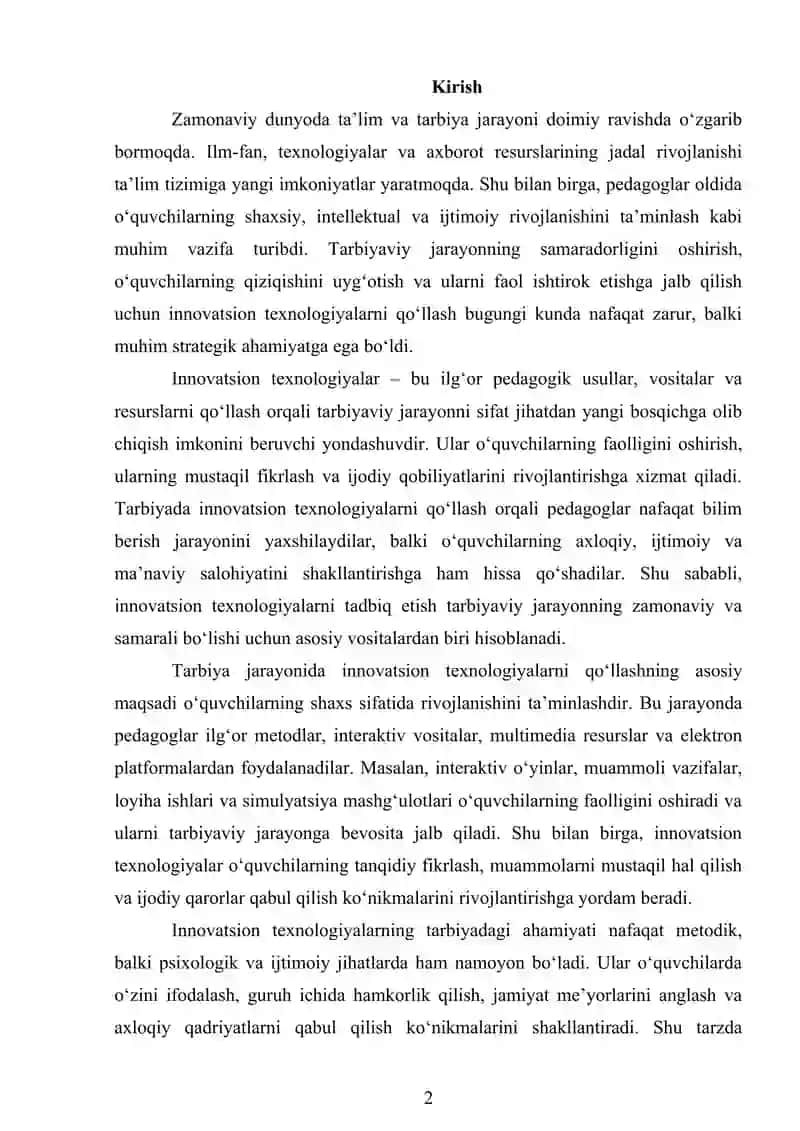 Innovatsion texnologiyalar tarbiyada 2
