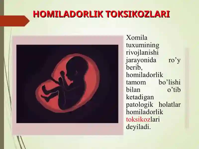Homiladorlik ilk toksikozlari 2