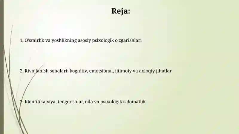Òsmirlik va Òspirinlik Davri Psixik Xususiyatlari 2