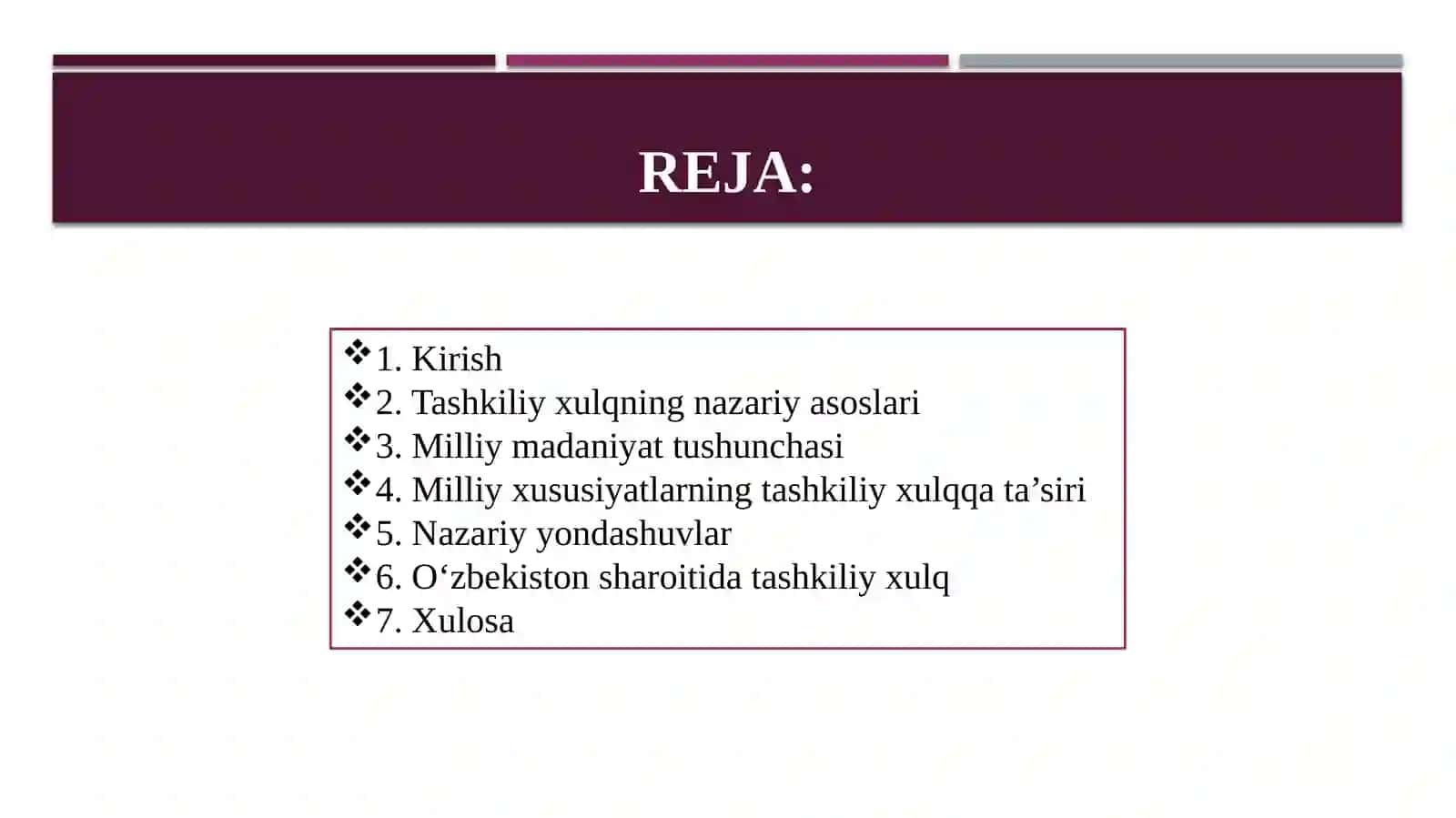 Tashkiliy xulqning milliy xususiyatlari 2