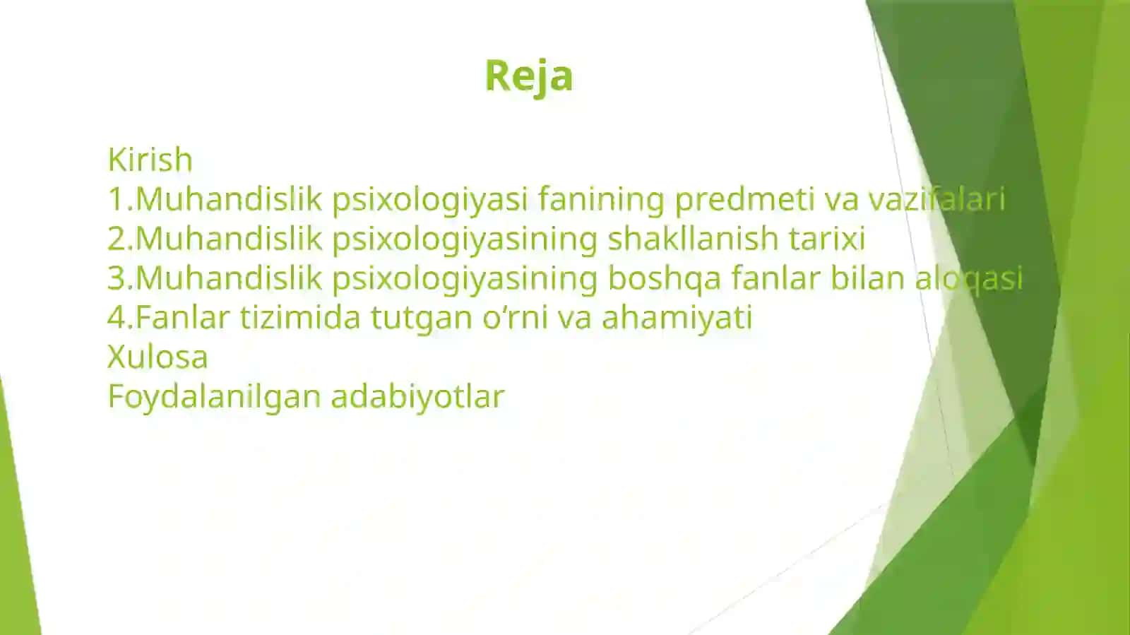 Muhandislik psixologiyasining fanlari va tizimi 2