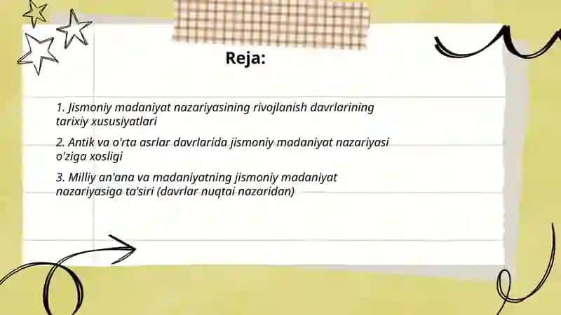 Jismoniy Madaniyat Nazariyasi 2