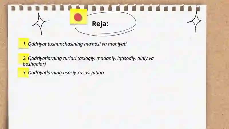 Qadriyat tushunchasining maʼnosi va uning umumiy tavsifi 2