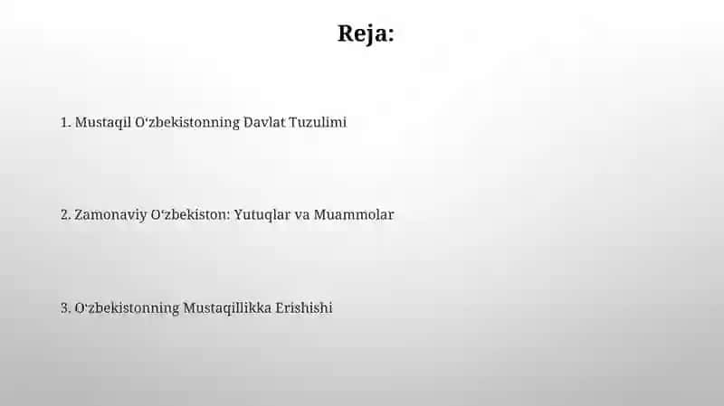 O'zbekiston - mustaqil davlat 2