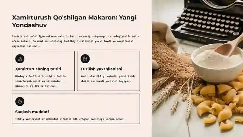 Xamirturush Qo'shilgan Makaron 2