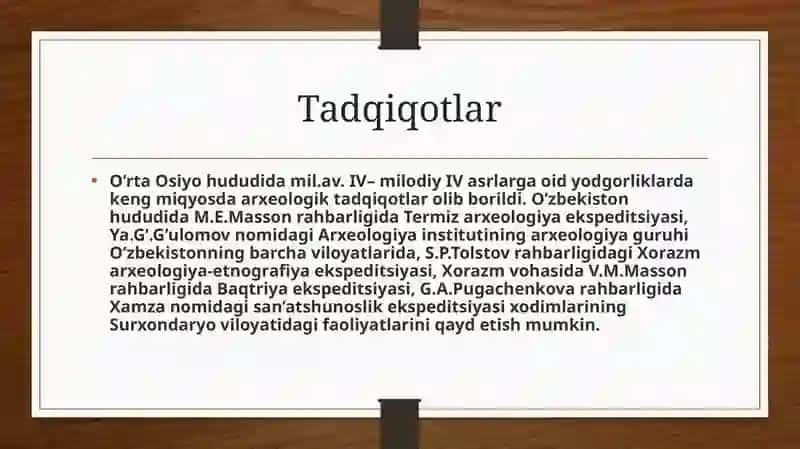 O‘rta Osiyohududida antik davr me’morchiligi daro‘ybergan yangiliklar 2