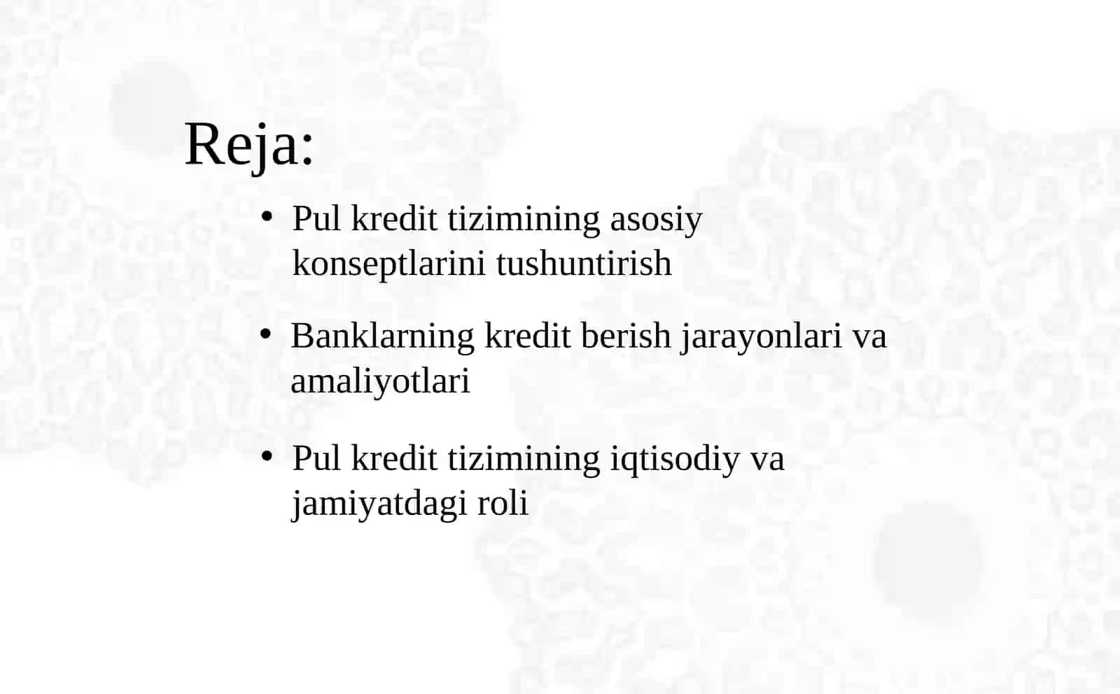Pul, kridettizimi va banklar 2