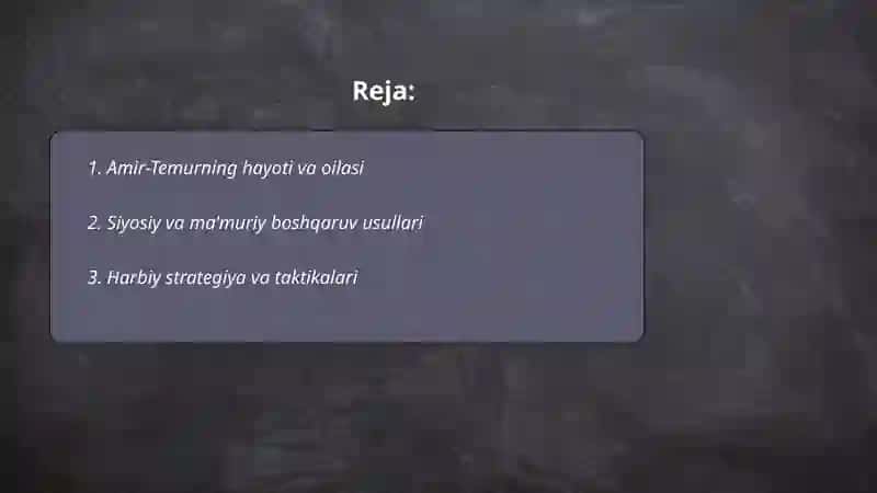 Amir Temurning hayoti va oilasi 2