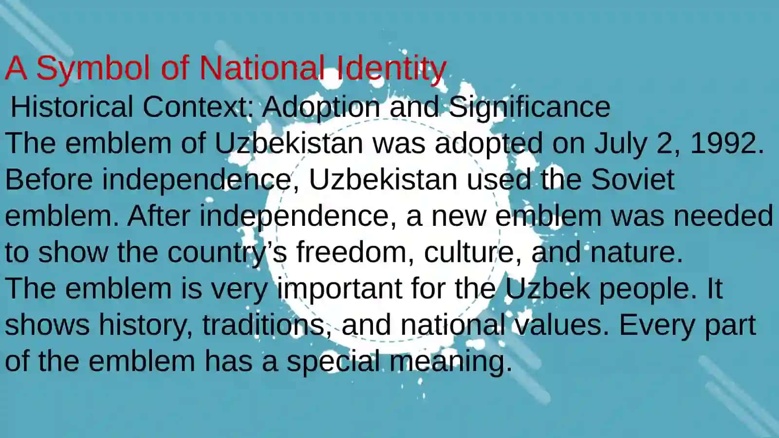 THE EMBLEM OF UZBEKISTAN 2