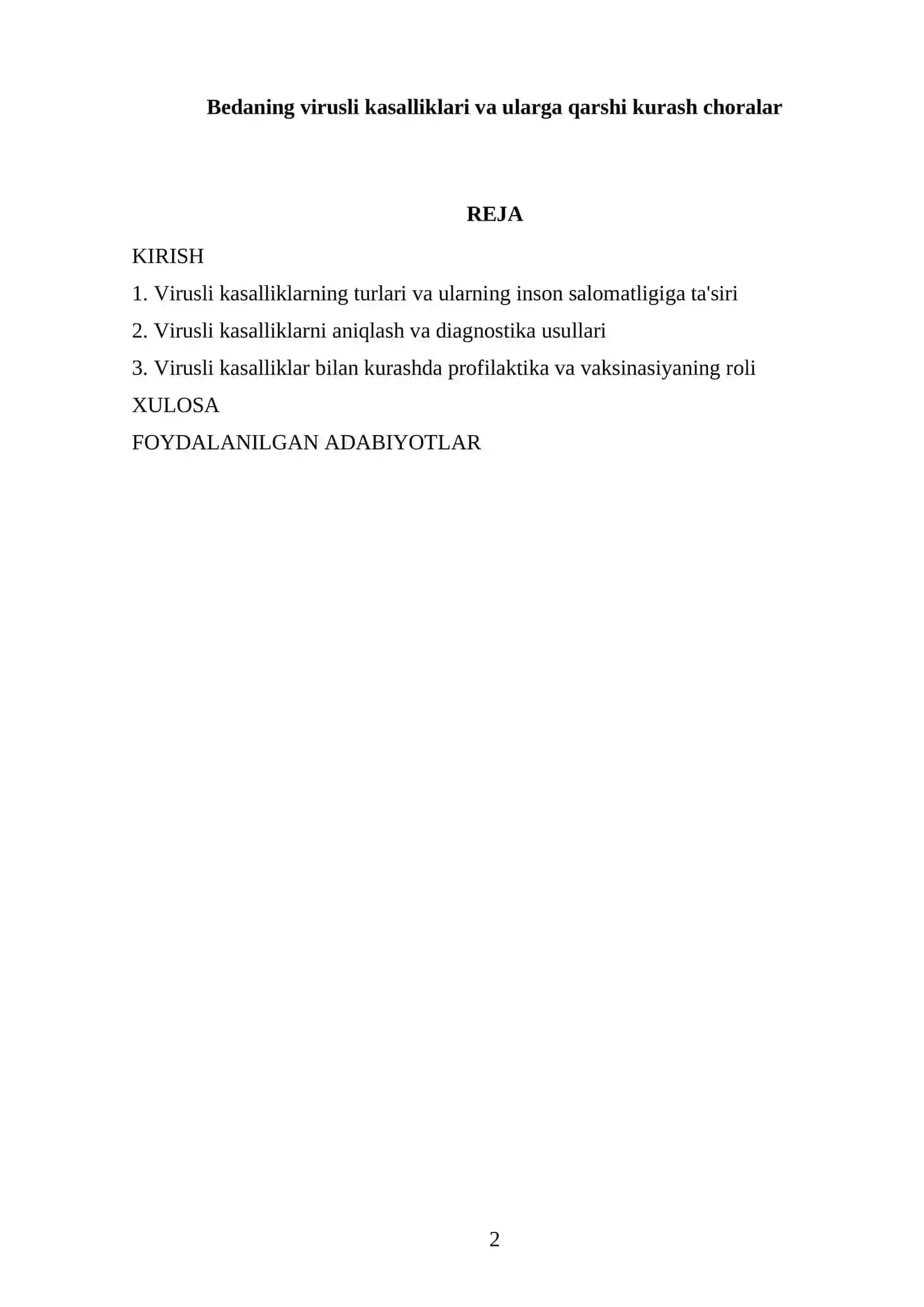 Bedaning virusli kasalliklari va ularga qarshi kurash choralar 2