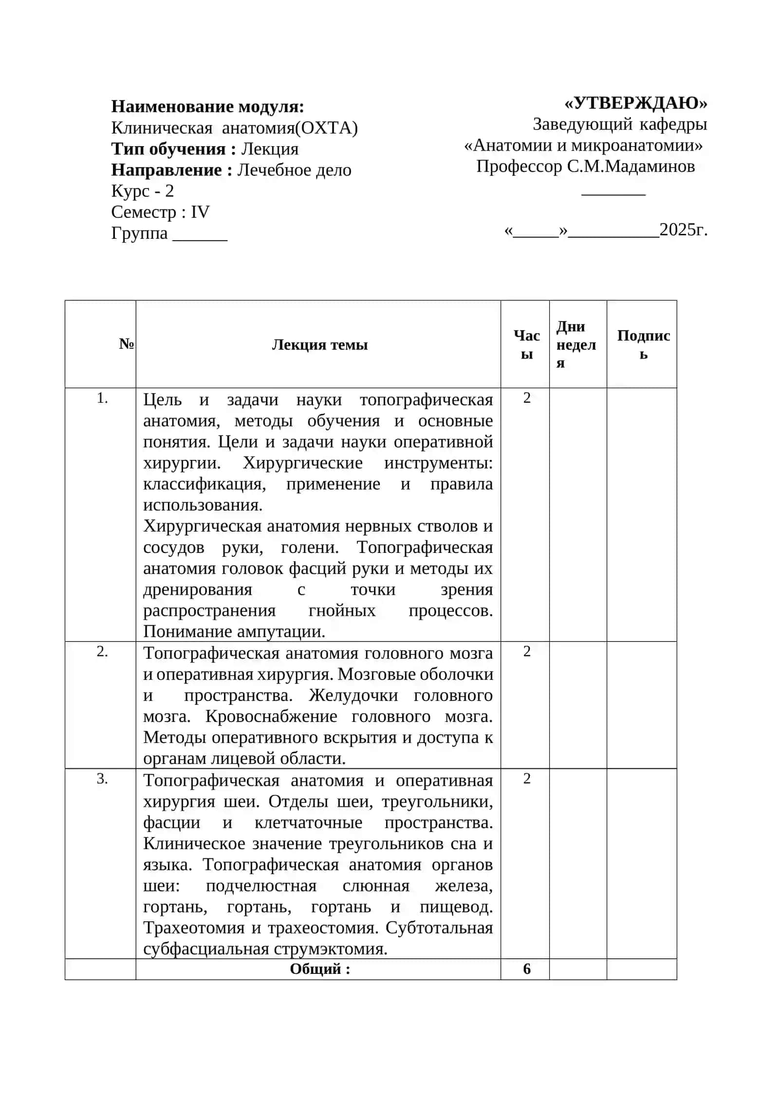 Клиническая анатомия(ОХТА) 2