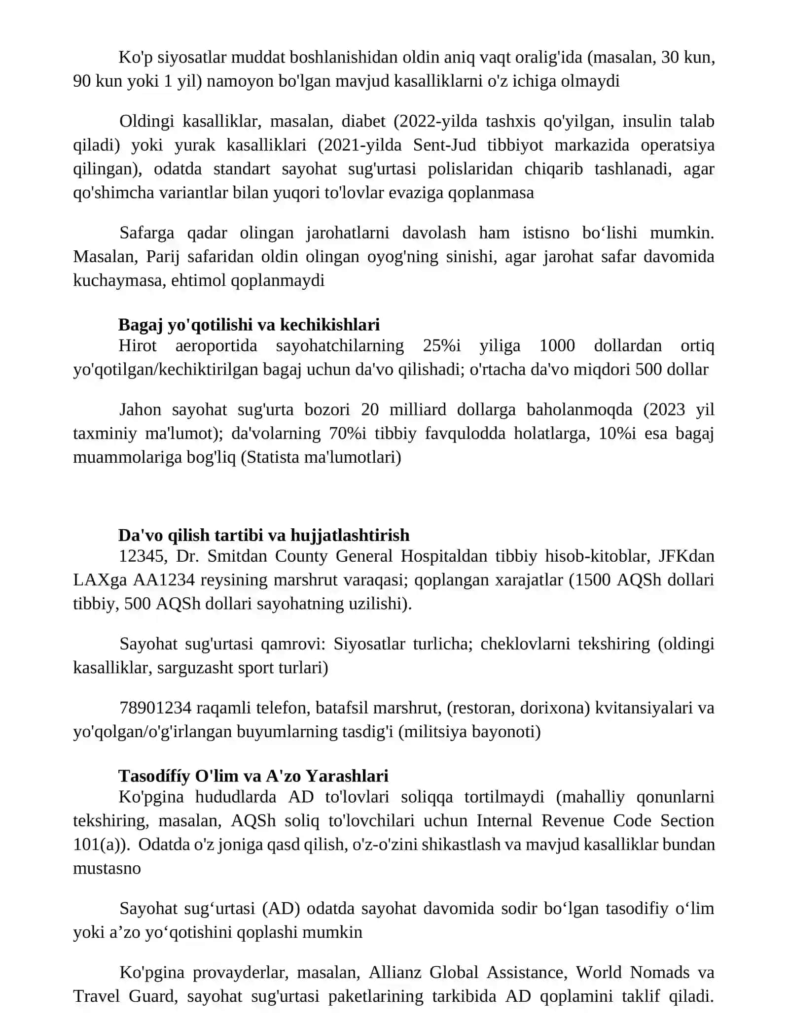 Turizmda sugʻurtalash 2