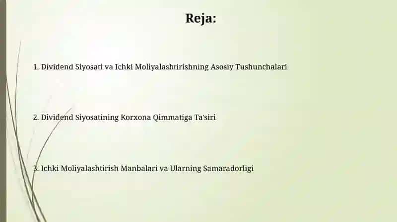 Ichki Moliyalashtirish 2