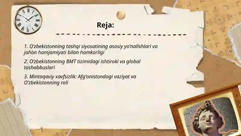 Oʻzbekiston va jahon hamjamiyati 2