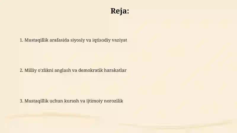 Mustaqillikga erishish jarayonlar Oʻzbekistonda 2