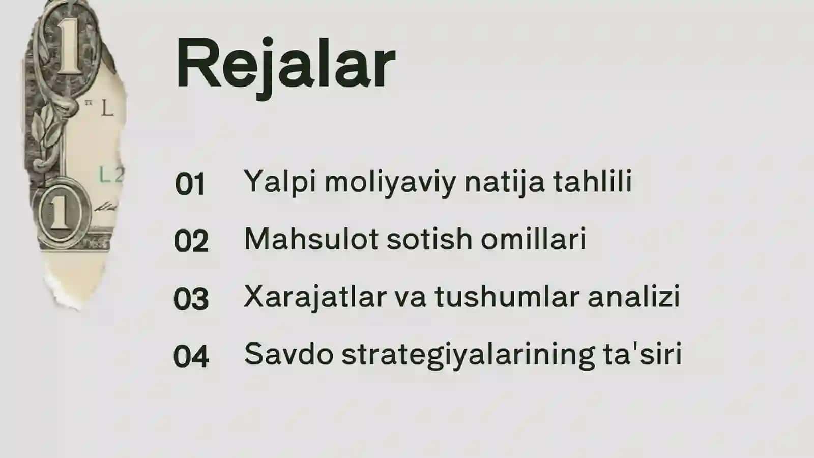 Yalpi moliyaviy natija tahlili 2