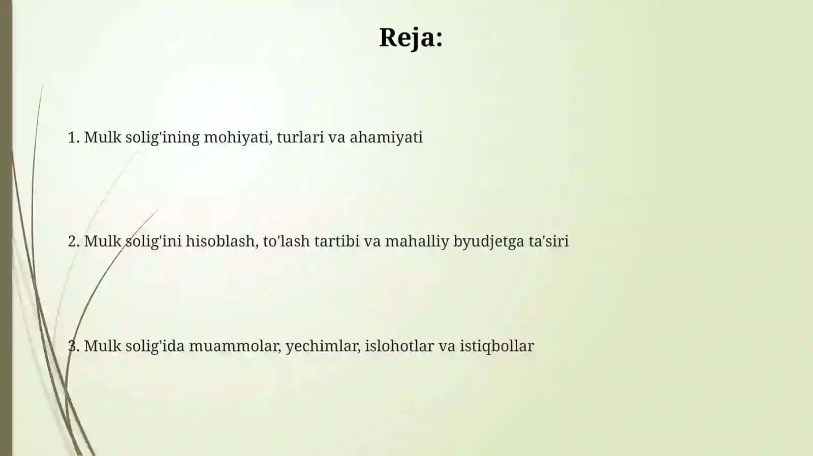 Ichki soliqqa tortishda mol-mulk soligʻi 2