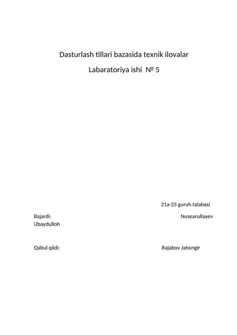 Mantiqiy operatorlar (Boolean operators) 2