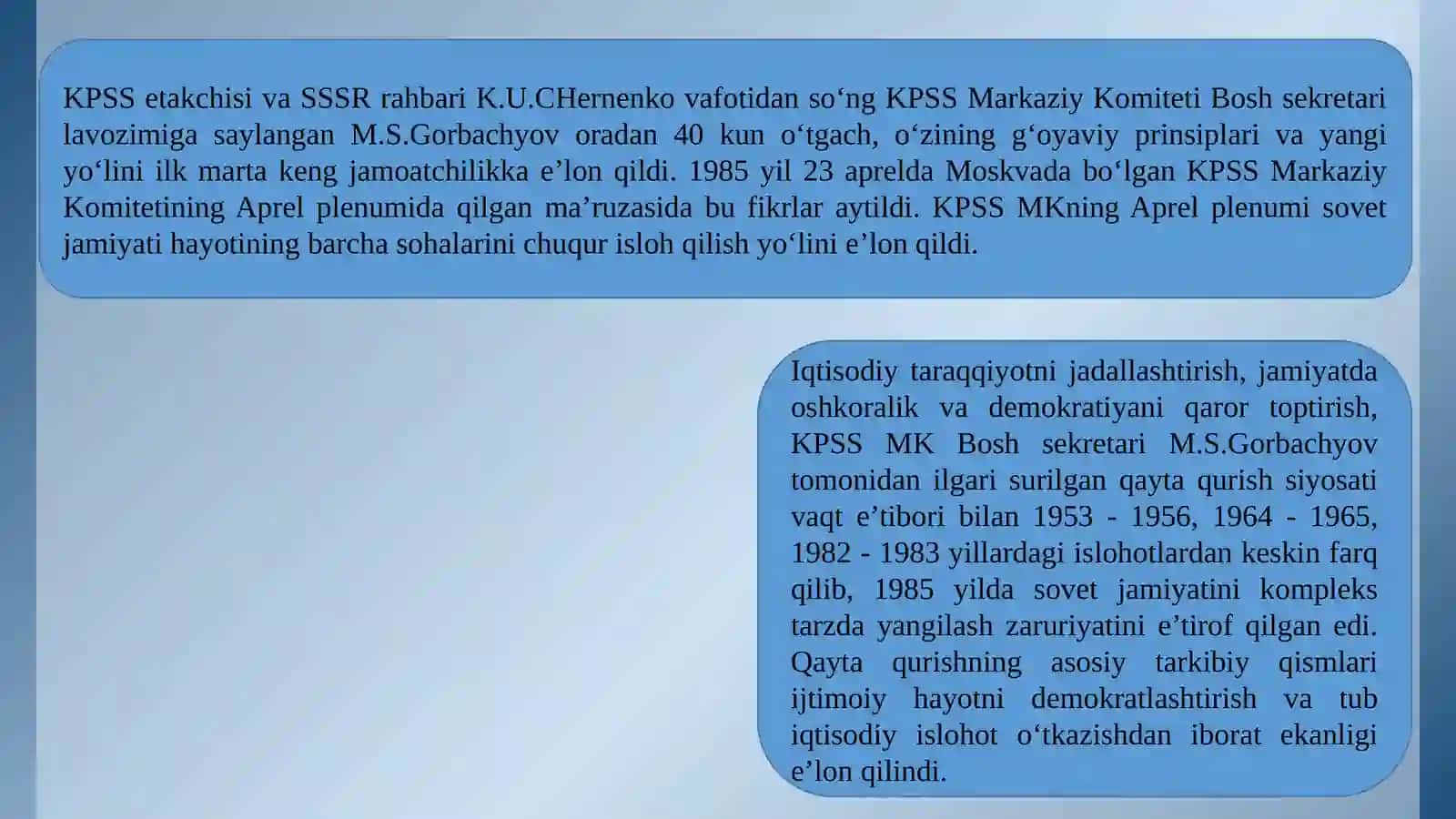 O’zbekistonning ijtimiy-iqtisodiy hayoti 2