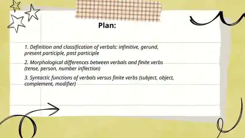 Verbals and Finite Forms of Verbs 2