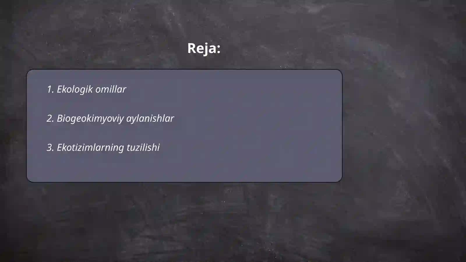 Organizm va muhit orasidagi õzaro ta'sirlashuvi 2
