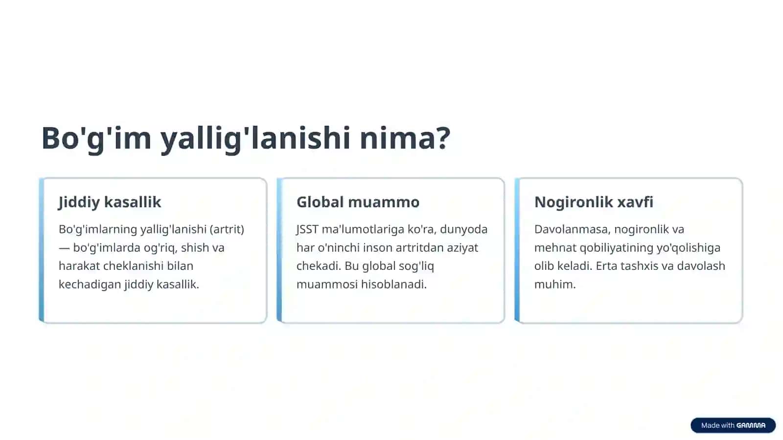 Bo'g'imlarning Yallig'lanishi va Sabablari 2