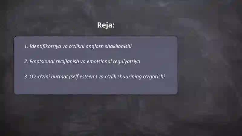 Oʻsmirlik davrida psixik rivojlanish xususiyatlari 2