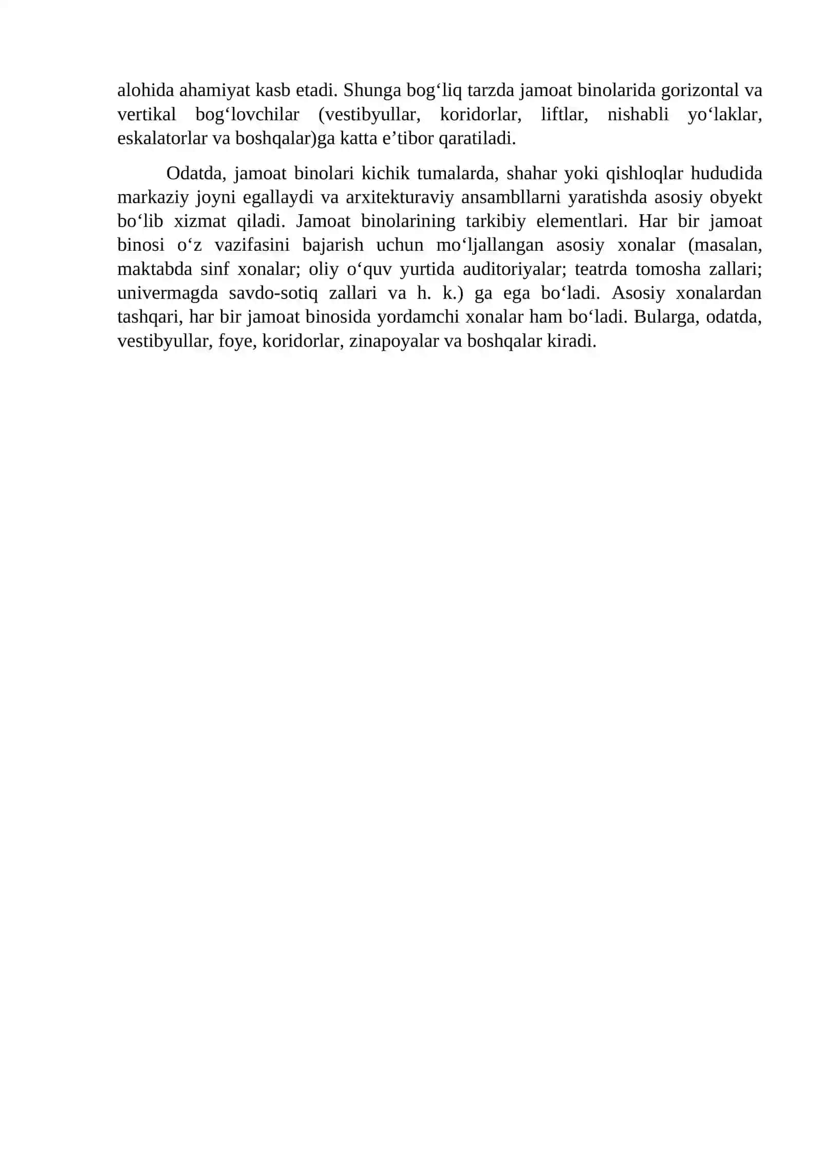 Jamoat binolarini loyixalash 2