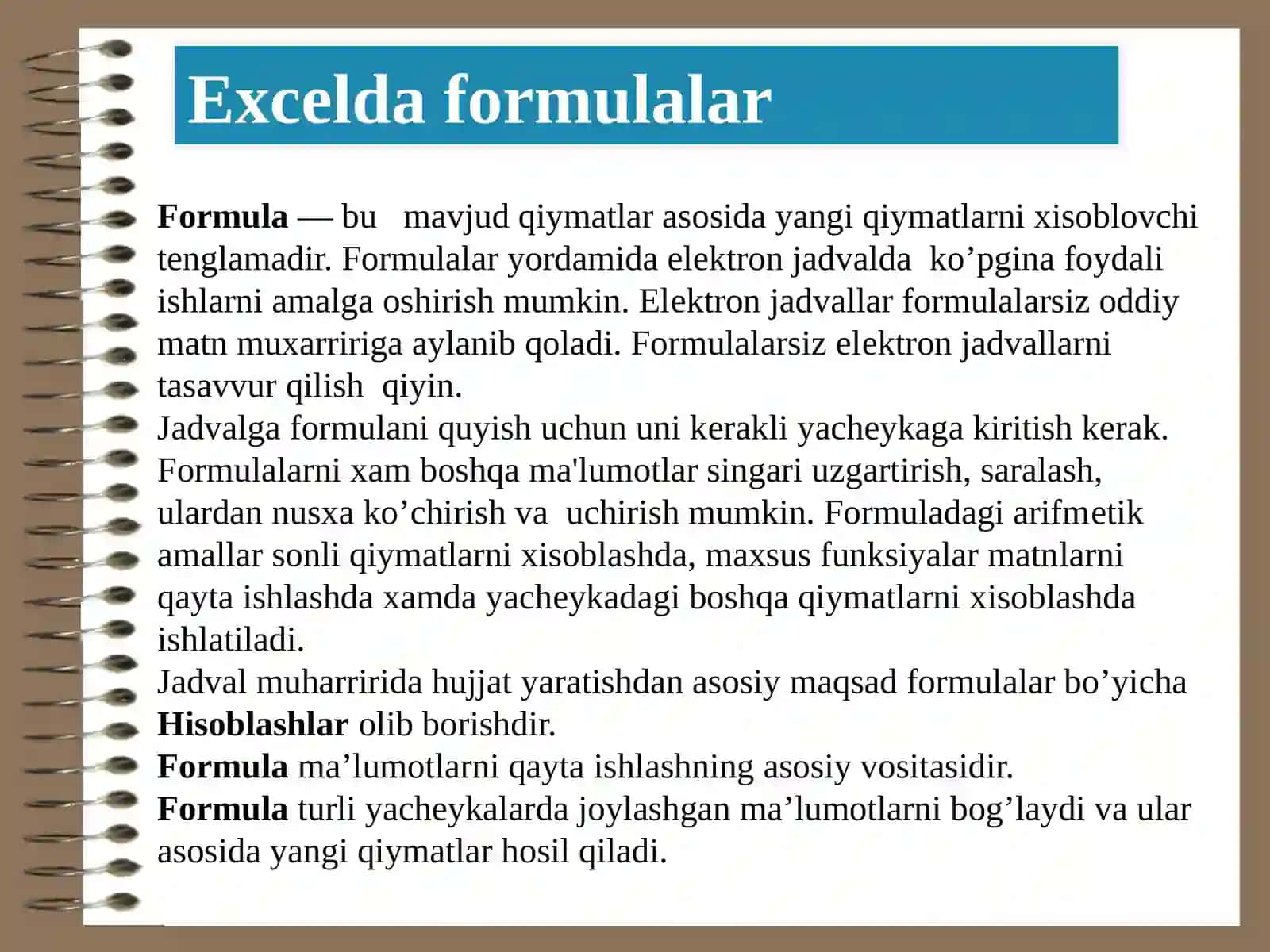 Excelda formulalar 2