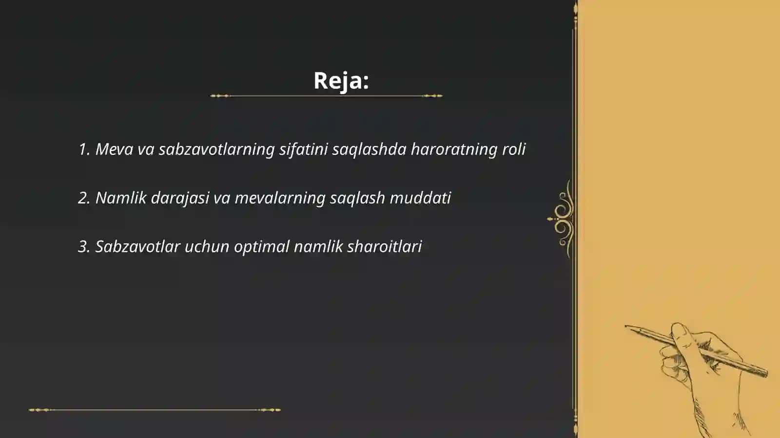 Meva sabzavotlarni saqlashda namlik va haroratning urni 2