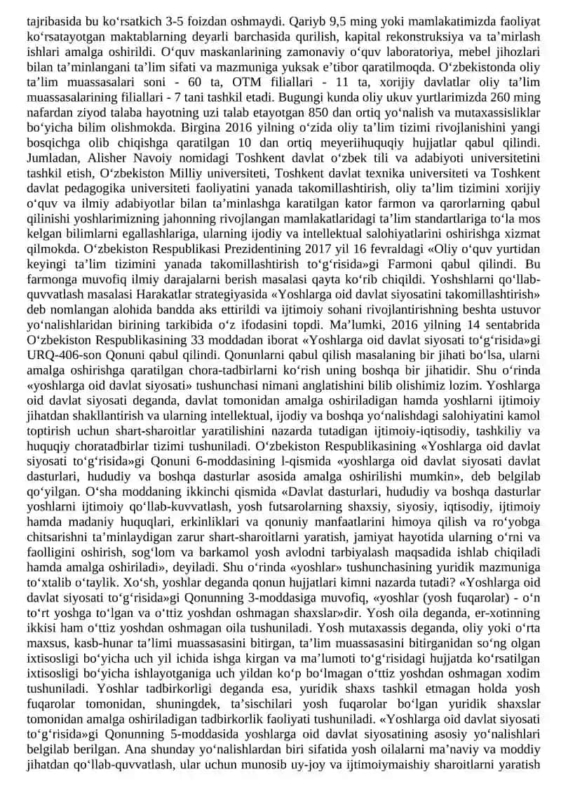 O’zbekiston Respublikasidagi ijtimoiy o’zgarishlar 2