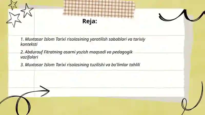 Muxtasar islom tarixi risolasi 2